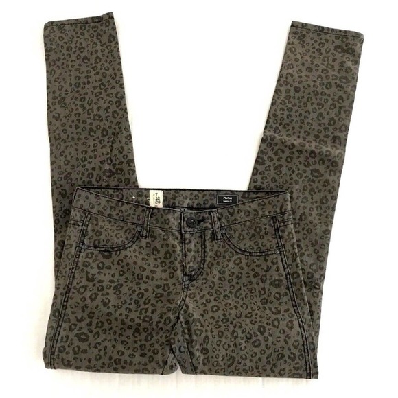 Volcom | Pistol Legging Fit Pants Size 7 Animal Print Stretch Slim Skinny Leg - Picture 4 of 12